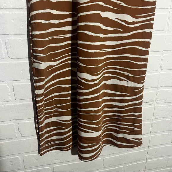 A New Day Womens Midi Dress Brown and White Sleeveless Midi Dress Medium NWT - Picture 4 of 8